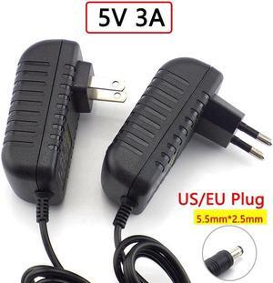 Adapter DC 5V 3000mA Power Supply Adaptor Charger 5V 3A AC 100V-240V Converter For Android TV Box SP 5.5mmx2.5mm (US plug)