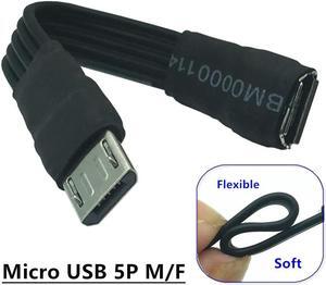 Super Soft Micro USB Extension Cable Female to Micro USB Male F/M Extension Extender Data Charging Soft OTG Cable 5cm 10cm 20cm(Custom-made)