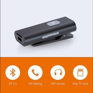 Vehicle Bluetooth-compatible Receiver 5.0 Wireless Audio Receptor Portable Adapter 3.5mm AUX Jack for Speaker Headphone with Mic