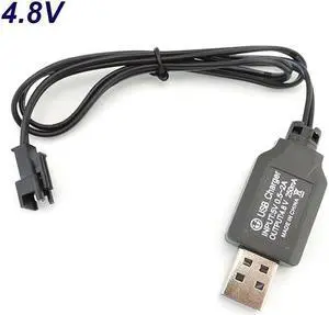 Charging Cable Battery USB Charger Ni-Cd Ni-MH Batteries Pack SM-2P Plug Adapter 4.8V 250mA Output L1