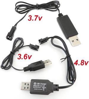 3.6V 3.7V 4.8V 250mA Battery USB Charger Cable 2P Forward Plug Remote Control Car USB Charger Electric Chargering  L1(3.6V)