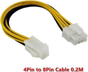 4 Pin Male to 8 Pin CPU Power Supply Adapter Converter ATX Cable 12V(Tinned copper)