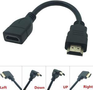 HDTV Male to Female Cable Adapter Converter Right Angle 90 Degrees Rotate Extender for 3D 1080P HDTV XBOX PS3 DVD(Right)
(0.1M)