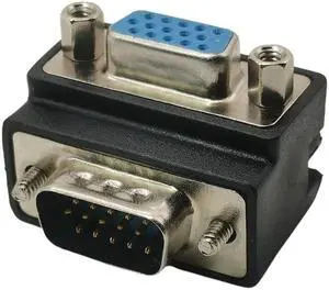 1pcs 90 Degree Down Right Angled VGA SVGA Male To VGA 15Pin Female Monitor Adapter for PC Laptop TV