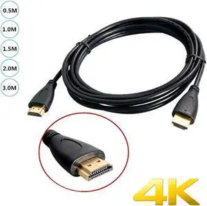 Cable HDTV 0.5M 1M,1.5M,3M Gold Plated Plug Male to Male HDTV Cable M/M 1.4 V 1080p 3D 4K for HDTV XBOX PS3(3M)