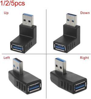 1/2/5pcs USB 3.0 A Male to Female Adapter Connector plug cable Extension Extender 90 Degree Angle Coupler For Laptop PC(up)
(2 Pieces)