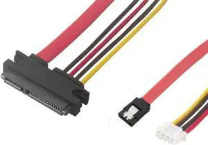SATA 7+15 To SATA 7pin Data Power Cable Integrated Line Small 4pin Reverse Bend XH2.54 SATA Cable(0.4m)