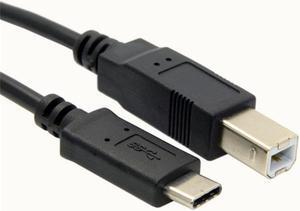 USB C to USB B 2.0 Printer Cable Braided Printer Scanner for Epson HP Canon Brother MacBook Pro Samsung MIDI Controlle Cable