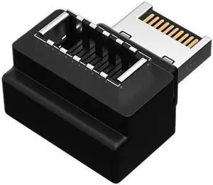 USB Header Adapter USB TYPE-E Female 90 Degree Converter Adapter Chassis Front TYPE C Plug-In Port Computer Motherboard