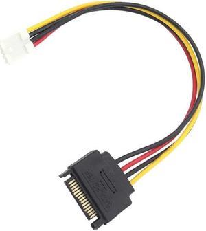 SATA Adapter PC Computer Molex IDE 4 Pin to SATA Male Adapter Power Cable Cord 20cm SATA Cable 15Pin to 4Pin FDD Floppy