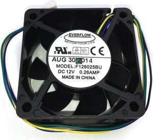 F126025BU 6025 60x60x25mm PWM CPU Fan 12V 0.26A 4Wire 4Pin Computer CPU Cooler Cooling Fan