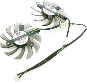 FD7010H12S PLD08010S12HH 12V 0.35A 75mm Fan Graphics Card Cooling Fan GPU Fan Cooler(PLD08010S12HH-2PCS)