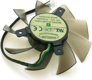 R128015DH T128015DU 12V 0.32A 75mm VGA Fan For GT730 GTS650 GF8 gt640 GKN5 Graphics Card Cooling Fan 4Wire 4Pin