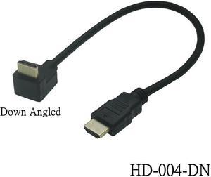 Dual HDM1-compatible Male to Female Converter Up Down Right Left Angled Adapter HDTV Cable for DVD PS3 PC(30cm)(HD-004-DN)