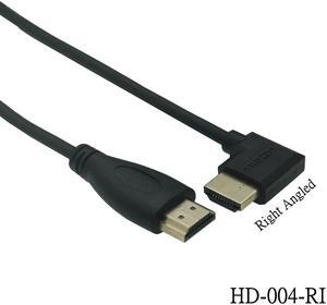 Dual HDM1-compatible Male to Female Converter Up Down Right Left Angled Adapter HDTV Cable for DVD PS3 PC(50cm)(HD-004-RI)