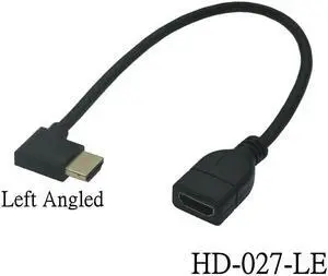Dual HDM1-compatible Male to Female Converter Up Down Right Left Angled Adapter HDTV Cable for DVD PS3 PC(30cm)(HD-027-LE)