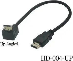 Dual HDM1-compatible Male to Female Converter Up Down Right Left Angled Adapter HDTV Cable for DVD PS3 PC(15cm)(HD-004-UP)