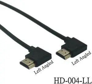 Dual HDM1-compatible Male to Female Converter Up Down Right Left Angled Adapter HDTV Cable for DVD PS3 PC(150cm)(HD-004-LL)
