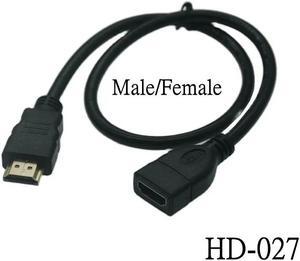 Dual HDM1-compatible Male to Female Converter Up Down Right Left Angled Adapter HDTV Cable for DVD PS3 PC(15cm)(HD-027)