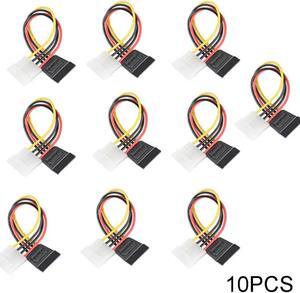 4 Pin IDE to SATA 15 Pin HDD Power Adapter Cable Hard Drive Adapter Male to Female Molex SATA Power Cable(16CM)
(10pcs)