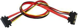 SATA Extender Cable 22Pin Male To Female 7+15 Pin Serial SATA Power And Data Cable Combo Extension Cables Cord 50CM