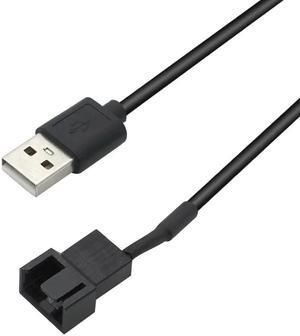 1Pc 5V 30cm 3/4 Pin Computer PC Fan Power Cable Connector Adapter Connect 3pin Or 4pin Fan To USB Adapter Cables