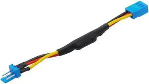 1Pcs Fan Resistor Cable 3 / 4 Pin Male to 3 / 4Pin Female Connector Reduce PC CPU Fan Speed Noise Resistor Slow down Cables(1pcs 3pin  blue)(11CM)