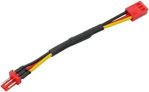 1Pcs Fan Resistor Cable 3 / 4 Pin Male to 3 / 4Pin Female Connector Reduce PC CPU Fan Speed Noise Resistor Slow down Cables(1pcs 3pin  red)(11CM)