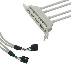 4 Port USB 2.0 to 9 Pin MainBoard Header Bracket Extension Cable for Computer Rear Panel Bracket 9Pin  Adapter  newest