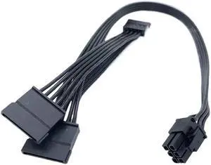 For Seasonic FOCUS PLUS Gold FX Peripheral 4 Pin SATA IDE PCIe CPU Main Power ATX 24 Pin GPU VGA Card Power Supply Mining Cable(6Pin to 3 SATA)