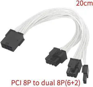 Sleeve Extension Power Supply Cable 24-pin A TX/EPS/8-pin PCI-E GPU/8pin CPU/6-pin PCIE/4Pin CPU Cable with Combs 18 AWG(PCI 8P TO 8P)