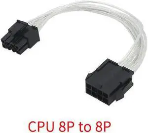 Sleeve Extension Power Supply Cable CPU 8P Cable with Combs 18 AWG