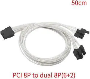 Sleeve Extension Power Supply Cable PCI 8P TO 8P 50cm Cable with Combs 18 AWG