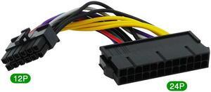24Pin to 10P/12P14Pin PSU Main Power Supply ATX Adapter Cable for L-enovo Q77 B75 A75(24p to 12p)