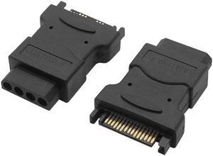 PC Power Supply Cable,SATA Power Connector to Molex 4 pin Adpater,IDE 4pin Hard Disk Power Cable for PATA HDD 3.5 CD ROM Drives(To 4pin Adapter)