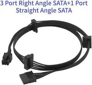 For  G-450 G-550 G-650 G-750 PCIe 6 pins to Peripheral 4 Pin SATA PCI-E 8 Pin to 2 port 6+2 Pin 8Pin Power Supply cable(6pin to 3 SATA 1SATA)