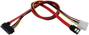 30cm SATA Combo 15 Pin Power And 7 Pin Data Cable 4 Pin Molex To Serial ATA Lead Cable Molex To Sata Power Adapter
