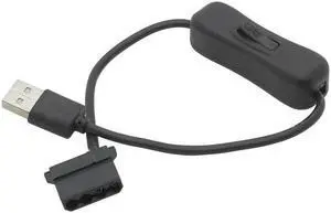 5v large 4Pin Fan To USB Adapter Cables 4Pin Computer PC  Power Cable Connector PVC Connect Computer Components Nylon mesh(with switch 30cm)