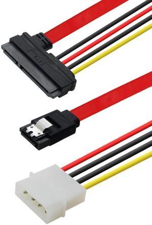 50cm 1pc 15+7 Pin Power Data to 4 Pin IDE Power SATA Data Hard Cable for PC professional cable