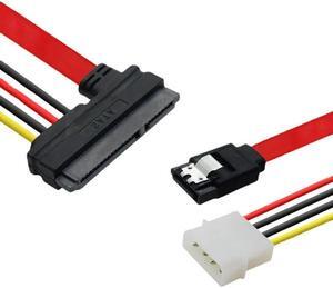 1pc 15+7 Pin Power Data To 4 Pin IDE Power SATA Data Hard Cable Adapter Cable High Speed For PC Professional Cable
