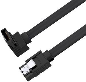 UK Straight 90° SATA cable 3.0 to hard disk SSD adapter HDD cable(black Type1)