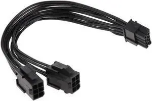 20cm 18AWG PCI-E Double 6 Pin to 8 Pin Graphics Card Modular Power Cable