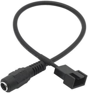 DC 5.5*2.1 mm Female 1 to 1 12V 4Pin PWM Fan Adapter Power Supply Connector Cable
