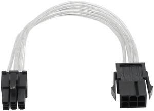 PC Case PSU Extension Cable Kit, 24Pin ATX, GPU 6Pin/8Pin,CPU 4Pin/8Pin Power Supply Line,18 AWG Sleeved  Silver-Plated Cord(GPU 6Pin)