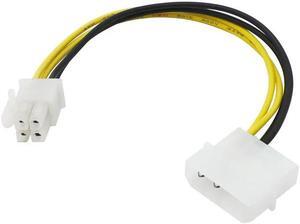 PC Computer Power Supply PSU EPS ATX/12V 4 pin IDE M-olex to Motherboard 4-Pin P4 CPU Power Adapter Converter Cord Cable