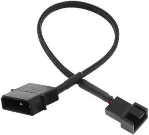 4pin IDE Molex to 4-Port 4Pin Power Supply Cable Black Sleeved Cooling Fan Splitter Power Cord Plug Cooler Wire for PC(Big 4PIN 1 TO 1)
(27cm)