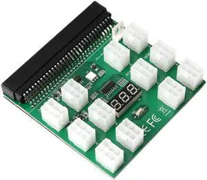 Placa de arranque de 12 puertos, 17 puertos, Conector de 6 pines, pantalla LED para fuente de alimentación de minería GPU BTC de 1200W/750W, gran oferta(17Ports)