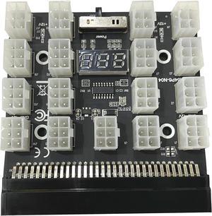 Placa de arranque de 17 puertos, Conector de 6 pines, pantalla LED para fuente de alimentación de minería GPU BTC de 1200W/1400W/750W, gran oferta