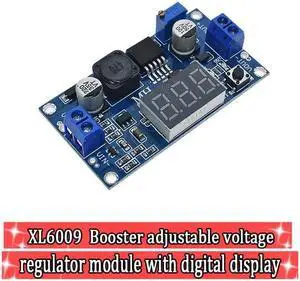 XL6009 4A Boost Converter Step Up Adjustable 15W 5-32V to 5-50V DC-DC Power Supply Module High Performance Low Ripple(XL6009 With display)