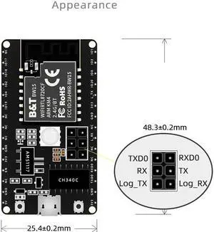 BW15 Module Core development board RTL8720CF chip Wi-Fi 2.4GHz+BLE4.2 low power architecture(BW15)